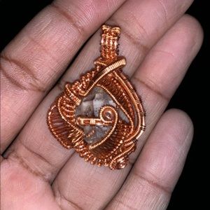 Handmade Herkimer diamond pendant